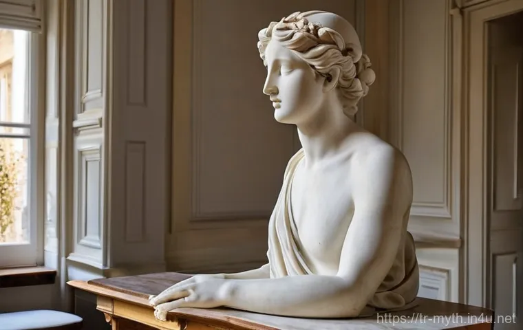 피그말리온과 갈라테이아 - **Prompt: The Sculptor's Dream Awakens**
"A dramatically lit classical art studio, bathed in gol...